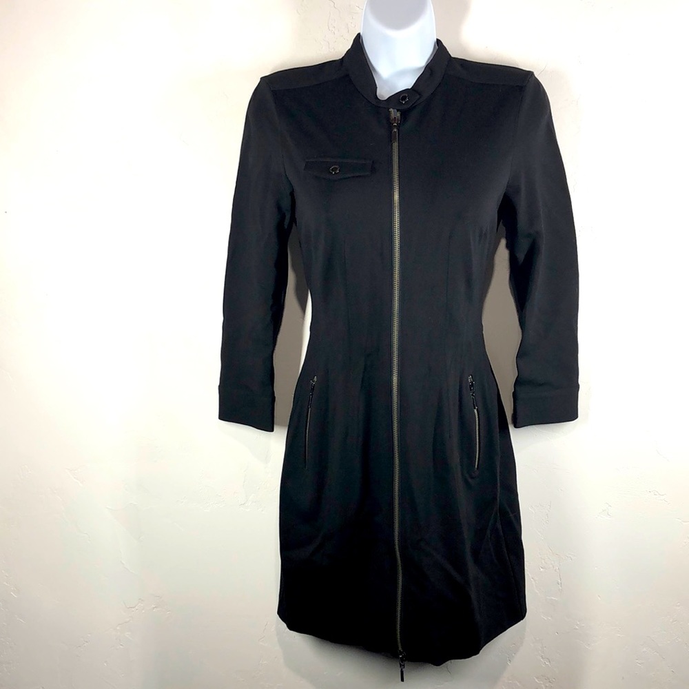 Armani Exchange black full zip dress size 0